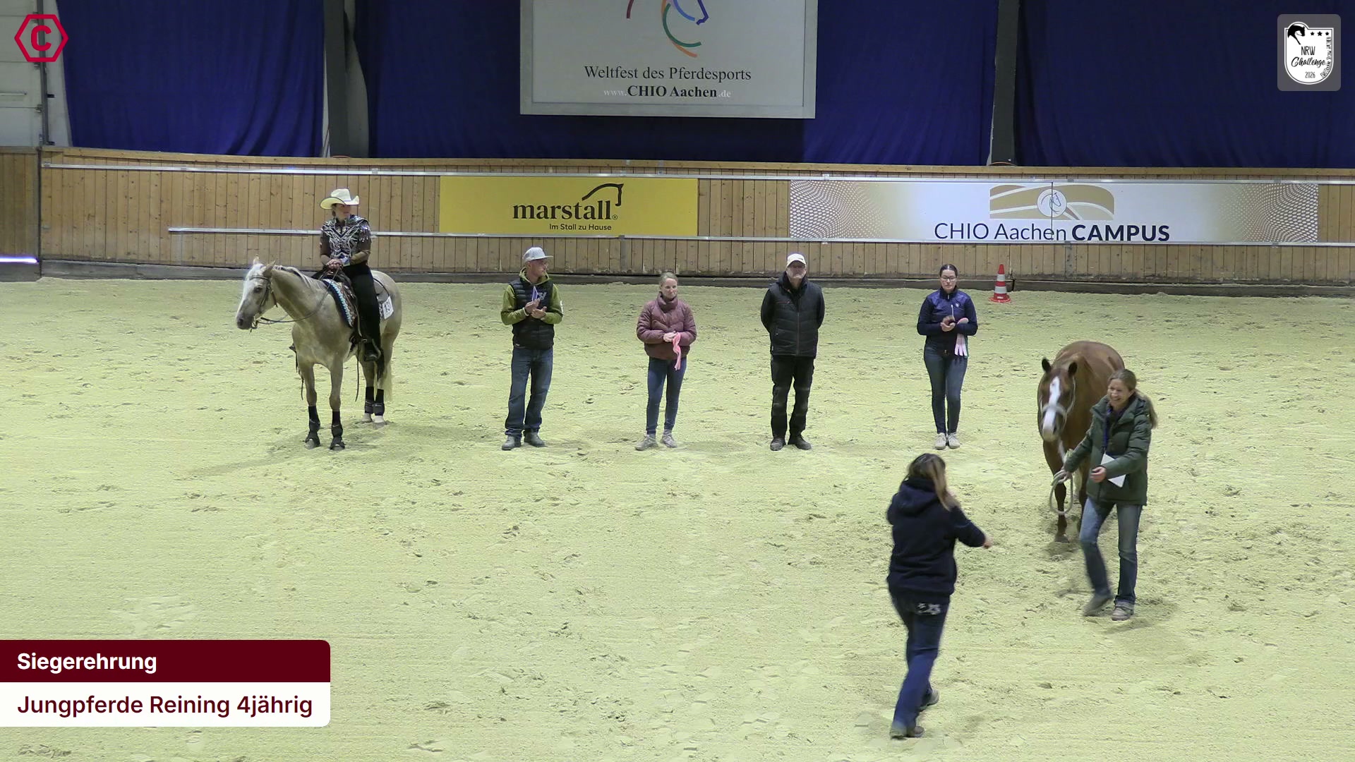 Siegerehrungs-Clip Jungpferde Reining 4jährig