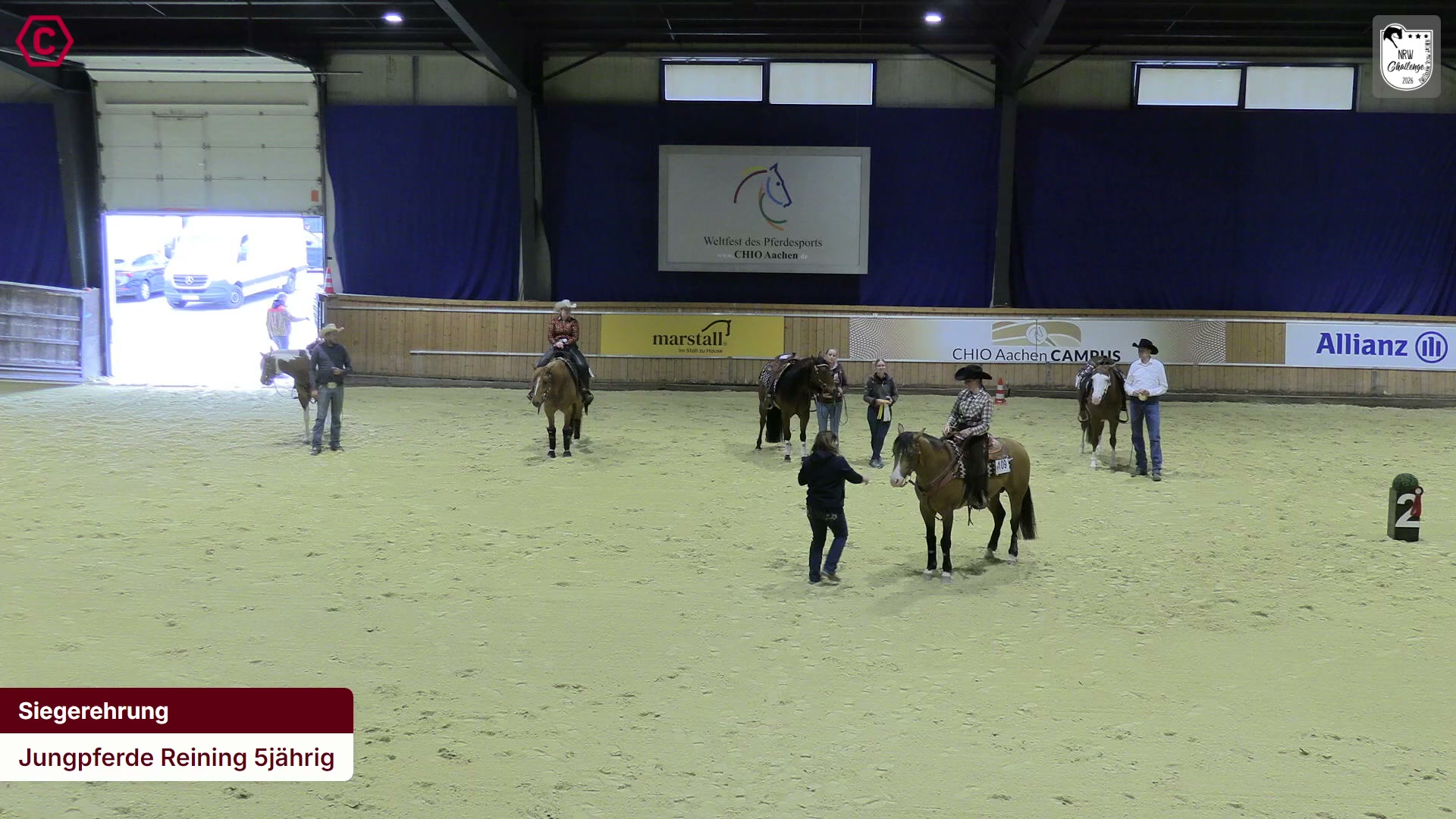 Siegerehrungs-Clip Jungpferde Reining 5jährig