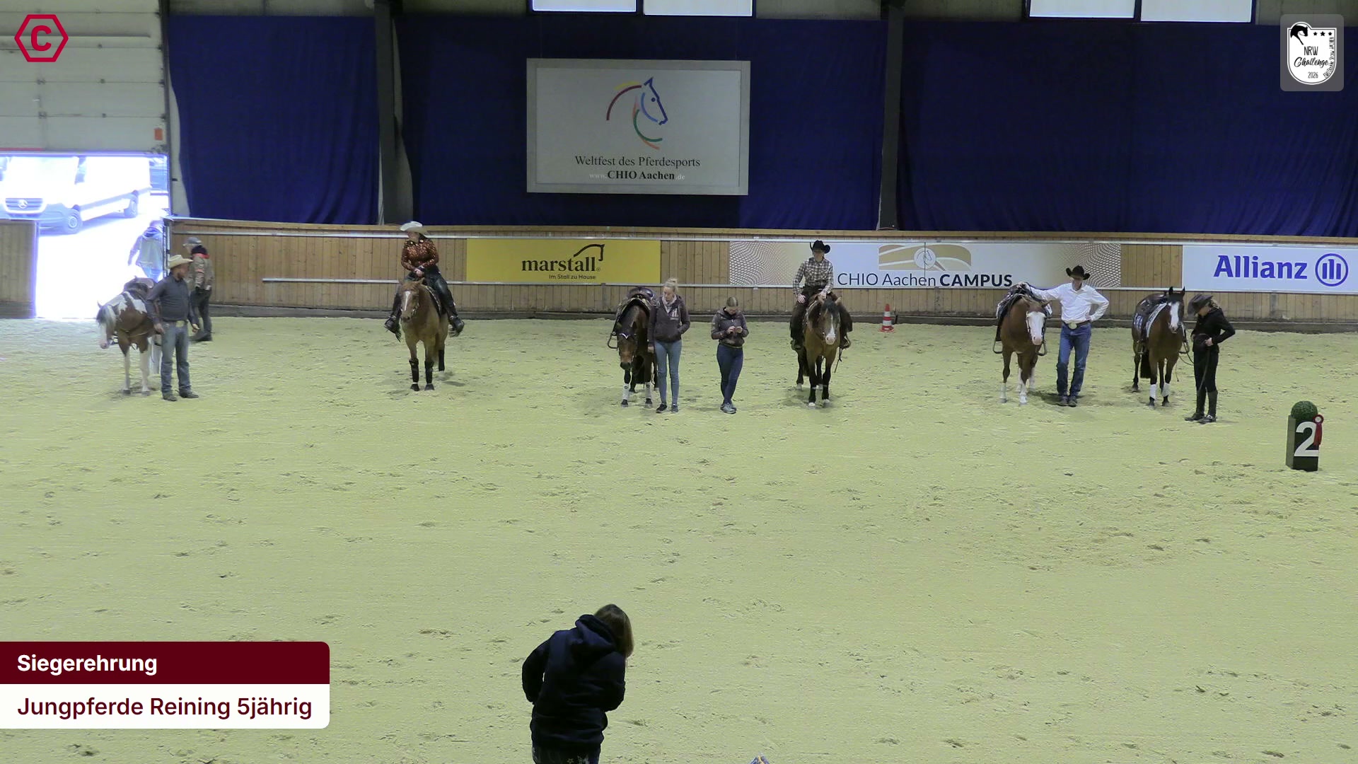 Siegerehrungs-Clip Jungpferde Reining 5jährig