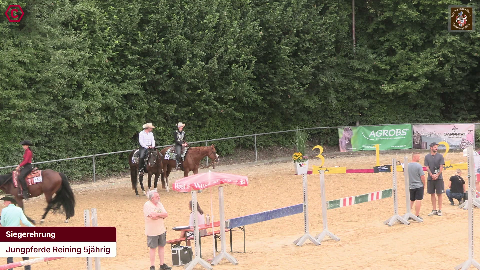 Siegerehrungs-Clip Jungpferde Reining 5jährig
